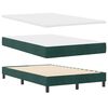 vidaXL Lit &agrave; ressorts avec matelas Vert fonc&eacute; 120 x 190 cm Velours