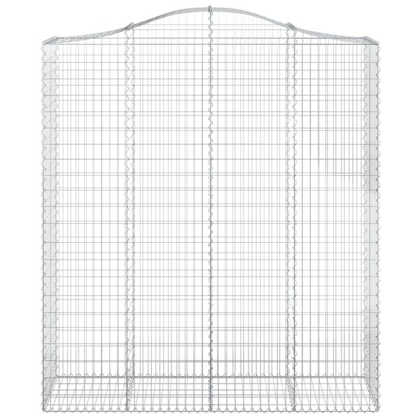 vidaXL Paniers &agrave; gabions arqu&eacute;s 18 pcs 200x50x220/240 cm Fer galvanis&eacute;