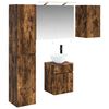 vidaXL Ensemble d'armoire de salle de bain 5 pcs Ch&ecirc;ne fum&eacute;