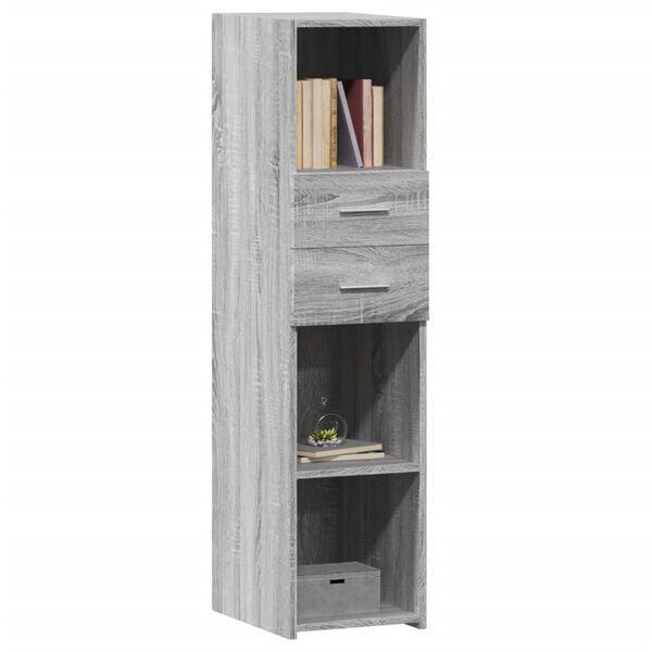 vidaXL Buffet haut sonoma gris 30x42,5x124 cm bois d'ing&eacute;nierie