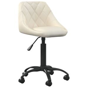 vidaXL Chaise de bureau Cr&egrave;me Velours