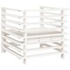 vidaXL Chaises de jardin lot de 2 blanc bois massif de pin