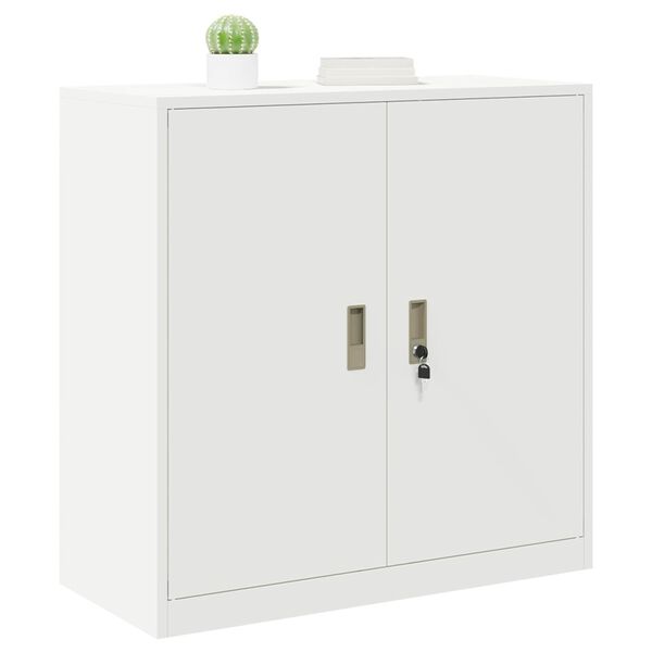 vidaXL Armoire de rangement Blanc 90 x 40 x 90 cm Acier