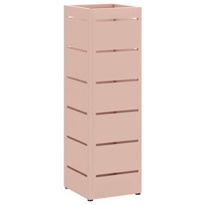 vidaXL Stand de Parapluie de Pluie Rose 15,5 x 15,5 x 49 cm Acier