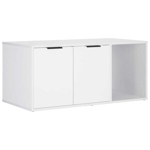 vidaXL Meuble pour caisse de chat Blanc 100 x 49 x 45 cm