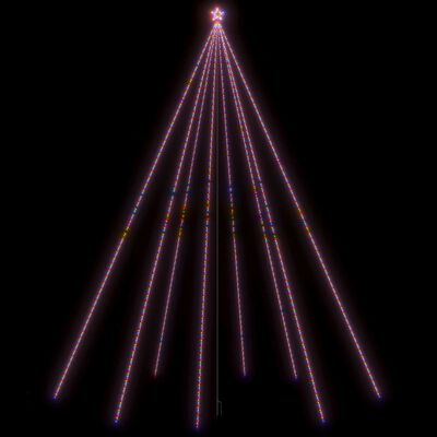 vidaXL Lumières d'arbre de Noël Int/Extérieur 1300 LED colorées 8 m