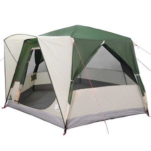 vidaXL Tente Cabane avec toit Vert et blanc 333 x 317 x 194 cm