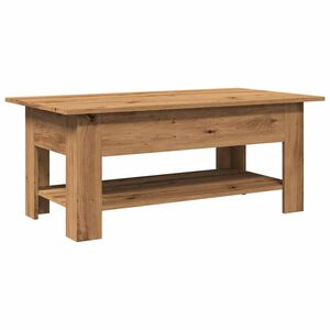vidaXL Table basse ch&ecirc;ne artisanal 102x55x42 cm bois d'ing&eacute;nierie