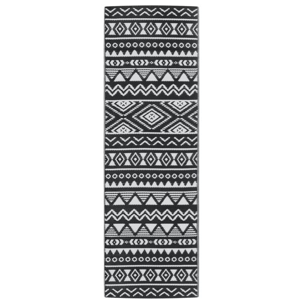 vidaXL Tapis d'ext&eacute;rieur ARAKIL noir 80x250 cm PP