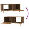 vidaXL Table basse chêne fumé 89,5x50x40 cm bois d'ingénierie