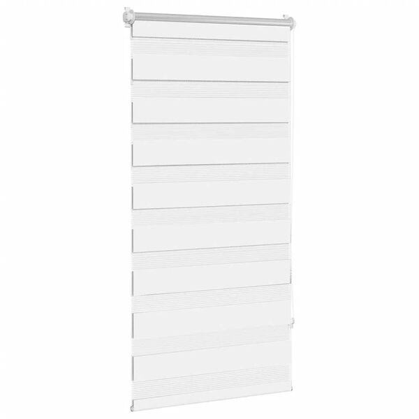 vidaXL Store v&eacute;nitien Zebra 80,9 x 150 cm, largeur du tissu 76,7 cm, blanc