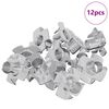 vidaXL Ecrou en T &agrave; dents 12 pc Argent&eacute; M6 mm Acier