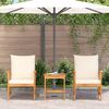 vidaXL Ensemble de canapé de jardin 3 pcs Marron Bois d'acacia massif