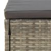 vidaXL Salon de jardin 4 pcs avec coussins Gris Résine tressée