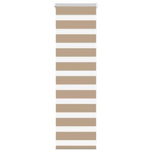 vidaXL Store z&egrave;bre marron sable largeur du tissu 35,9 cm polyester