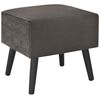 vidaXL Table de chevet Gris 40x35x40 cm Velours