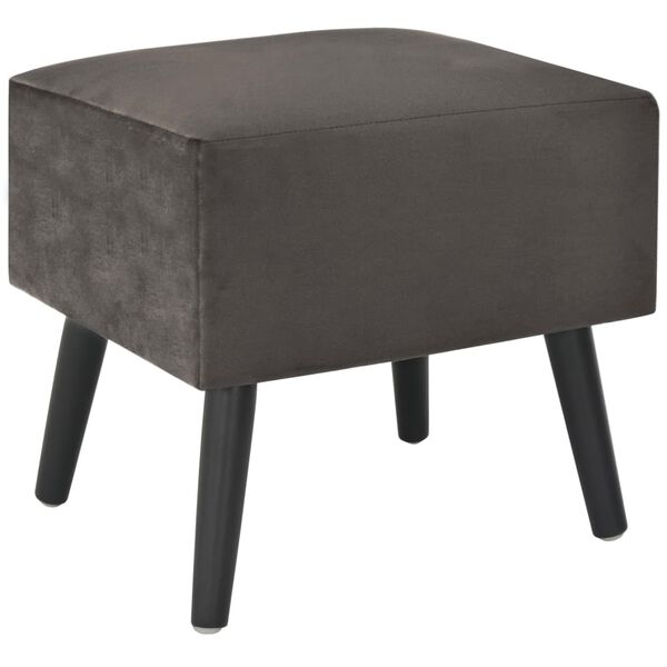 vidaXL Table de chevet Gris 40x35x40 cm Velours