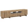 vidaXL Meuble TV LED 5 pi&egrave;ces Ch&ecirc;ne artisanal Bois d'ing&eacute;nierie
