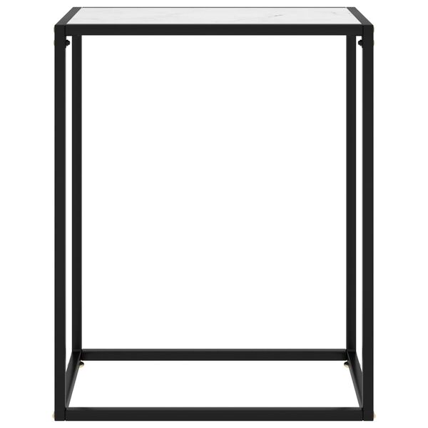 vidaXL Table console Blanc 60x35x75 cm Verre trempé