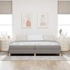 vidaXL Lit &agrave; ressorts avec matelas Taupe 200 x 200 cm tissu