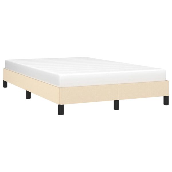 vidaXL Cadre de lit sans matelas crème 120x190 cm tissu