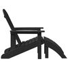 vidaXL Chaise Adirondack avec coussin Noir 74 x 82 x 92cm HDPE
