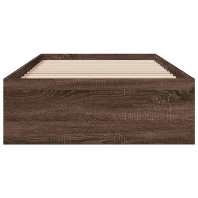 vidaXL Cadre de lit à tiroirs chêne marron 90x190 cm bois d'ingénierie
