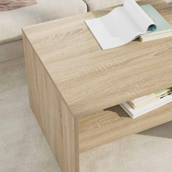 vidaXL Table basse Ch&ecirc;ne Sonoma 60 x 50 x 40 cm Bois d'ing&eacute;nierie