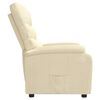 vidaXL Fauteuil inclinable Cr&egrave;me Tissu