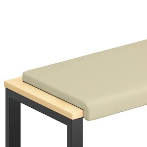 vidaXL Coussin de banc Simili cuir Cr&egrave;me Profondeur 35 cm