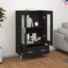 vidaXL Buffet haut noir 70x31x115 cm bois d'ing&eacute;nierie