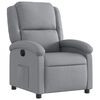 vidaXL Fauteuil inclinable &eacute;lectrique Gris clair Tissu