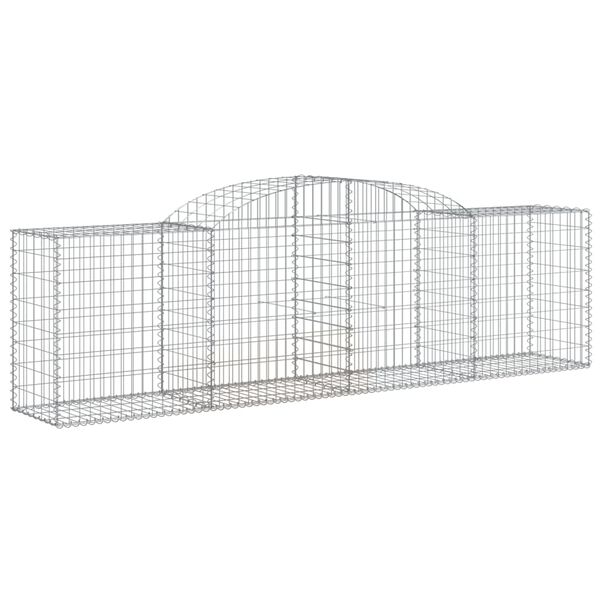 vidaXL Paniers à gabions arqués 15 pcs 300x50x80/100 cm fer galvanisé