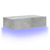 vidaXL Meuble TV avec éclairage LED gris béton 60x35x15,5 cm