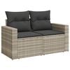 vidaXL Salon de jardin avec coussins 10 pcs gris clair r&eacute;sine tress&eacute;e