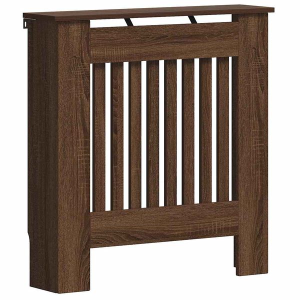 vidaXL Cache-Radiateur Ch&ecirc;ne brun 78 x 19 x 81,5 cm Bois d'ing&eacute;nierie