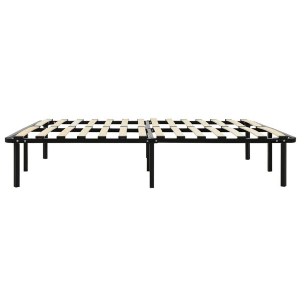 vidaXL Cadre de lit sans matelas noir métal 140x200 cm