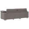 vidaXL Canap&eacute; 3 pcs Taupe 219 x 80 x 82 cm Tissu en lin m&eacute;lang&eacute;