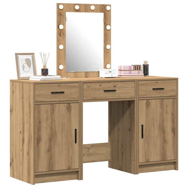 vidaXL Table de Toilette Marron 50 x 41 x 135 cm Bois d'ing&eacute;nierie