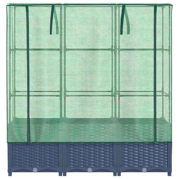 vidaXL Jardini&egrave;re sur&eacute;lev&eacute;e avec housse aspect rotin 120x40x138 cm