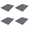 vidaXL Paillassons 4 pcs PVC Gris 90x60 cm