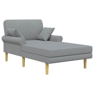 vidaXL M&eacute;ridienne Gris clair Tissu