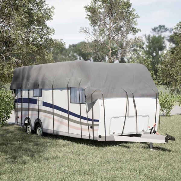 vidaXL Housse de toit de caravane gris 700x300 cm tissu non tiss&eacute;