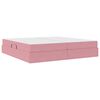 vidaXL Lit avec rangement et matelas Rose 200 x 200 cm Velours