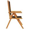 vidaXL Chaises de jardin lot de 2 noir bois d'acacia et polypropyl&egrave;ne