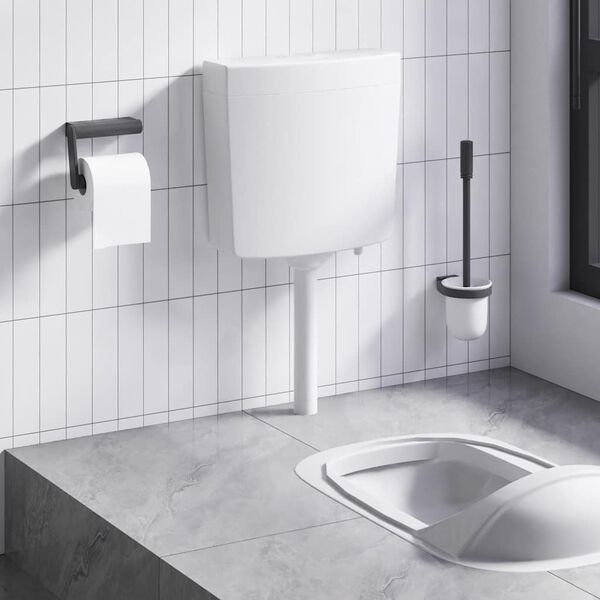 vidaXL Réservoir de wc avec entrée d'eau inférieure 3/6 L blanc