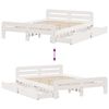 vidaXL Cadre de lit sans matelas blanc 140x200 cm bois de pin massif