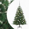 vidaXL Sapin de No&euml;l artificiel avec boules 120 cm 150 LED Blanc chaud