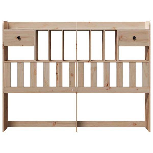 vidaXL T&ecirc;te de lit avec rangement 160 cm bois massif de pin