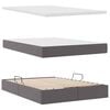vidaXL Lit avec rangement et matelas Gris 140 x 200 cm Simili cuir